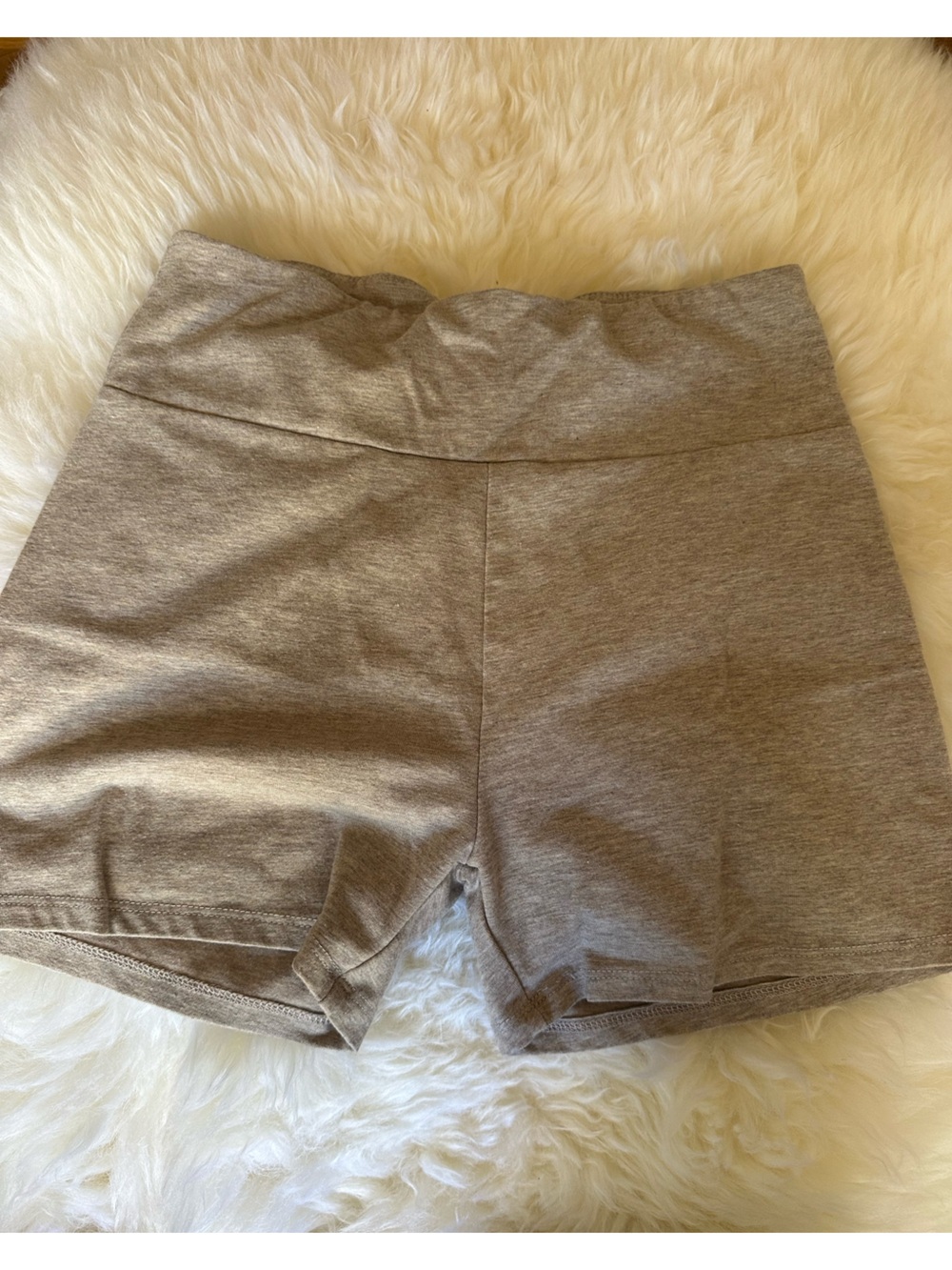 Kids Taupe Stretch Lounge Shorts